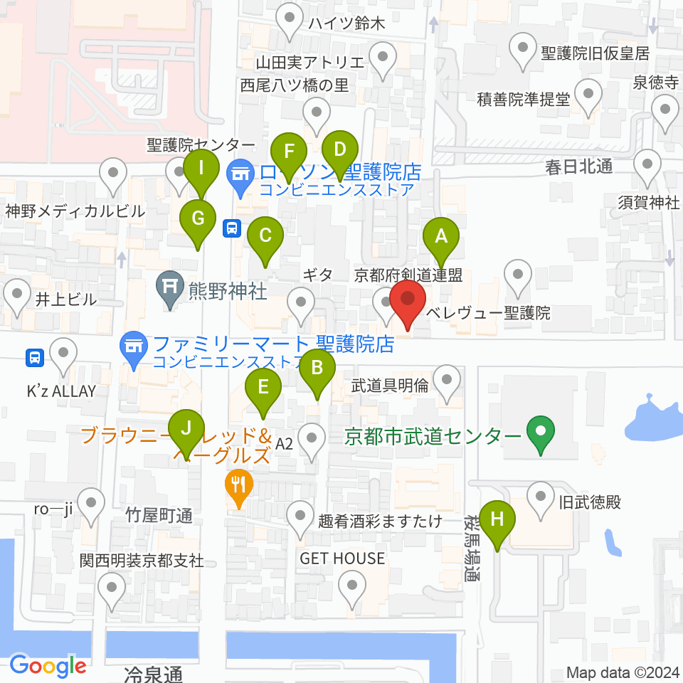 京都ZAC BARAN周辺の駐車場・コインパーキング一覧地図