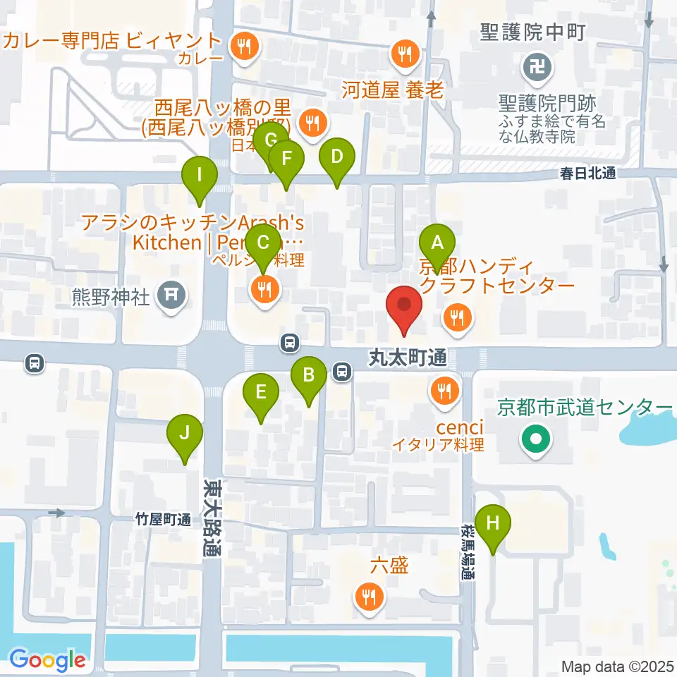 京都ZAC BARAN周辺の駐車場・コインパーキング一覧地図