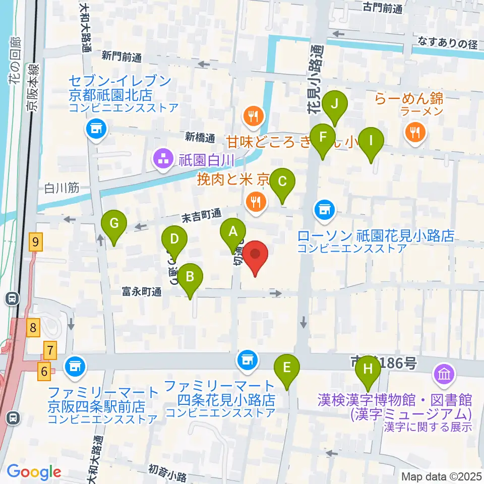 祇園pick up周辺の駐車場・コインパーキング一覧地図