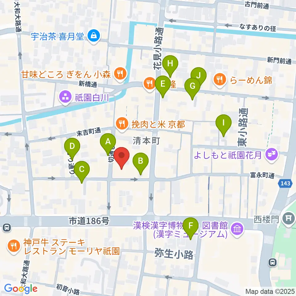 祇園pick up周辺の駐車場・コインパーキング一覧地図