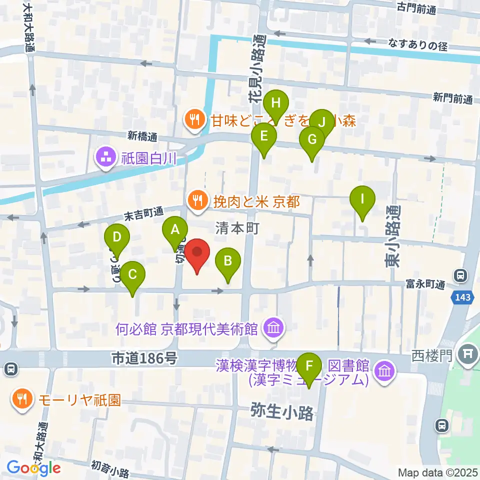 祇園pick up周辺の駐車場・コインパーキング一覧地図