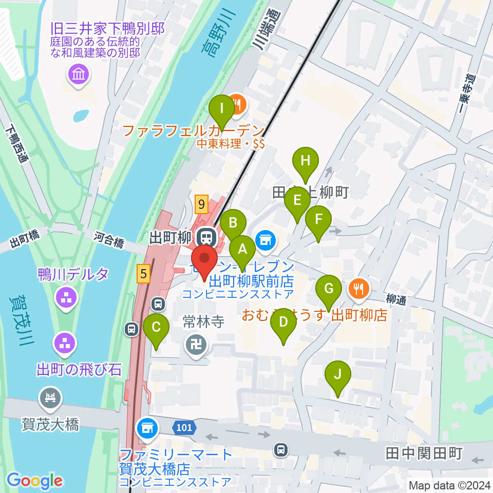 出町柳ラッシュライフ周辺の駐車場・コインパーキング一覧地図