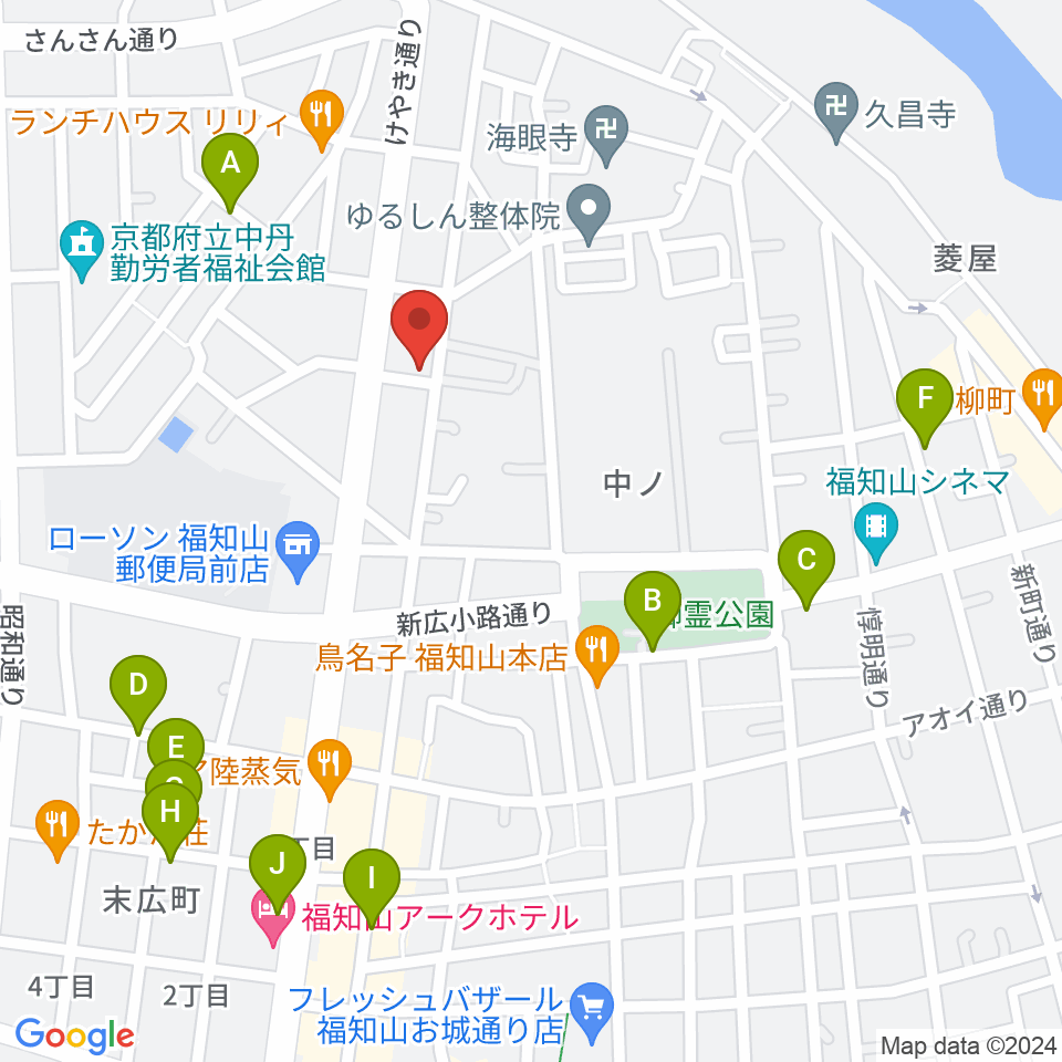 福知山STUDIO FARM周辺の駐車場・コインパーキング一覧地図