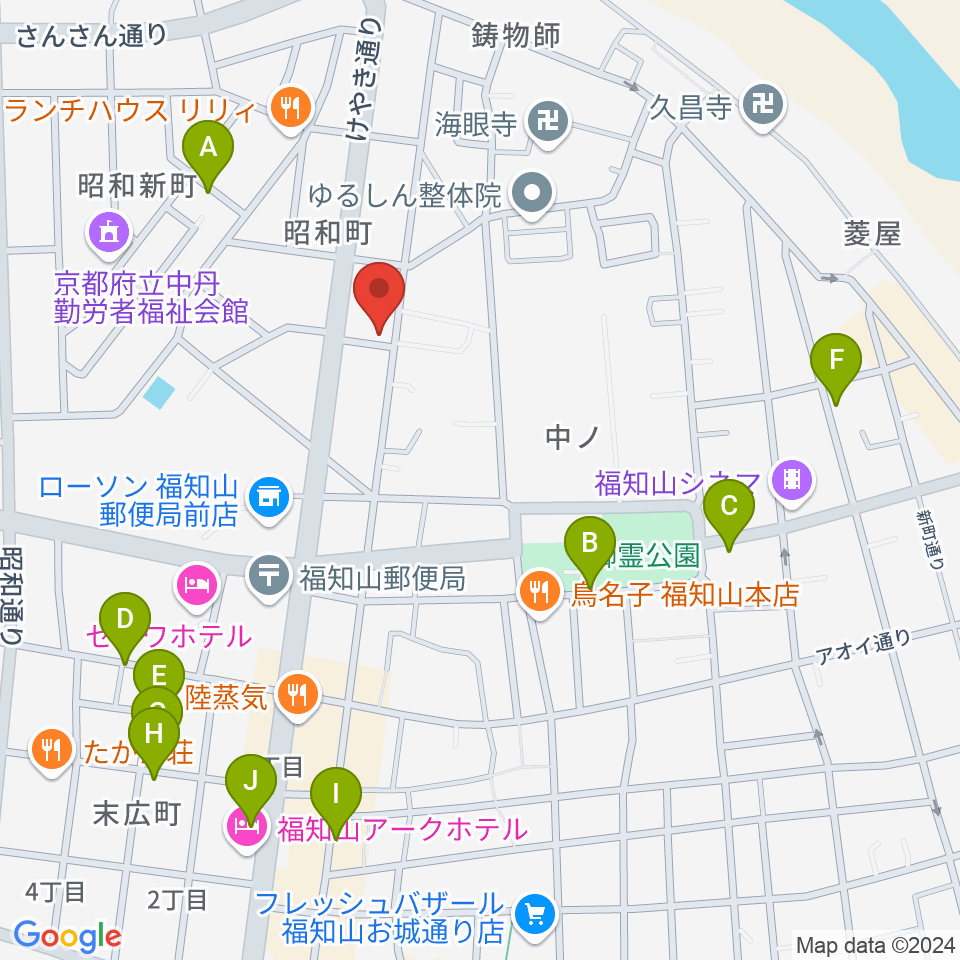 福知山STUDIO FARM周辺の駐車場・コインパーキング一覧地図