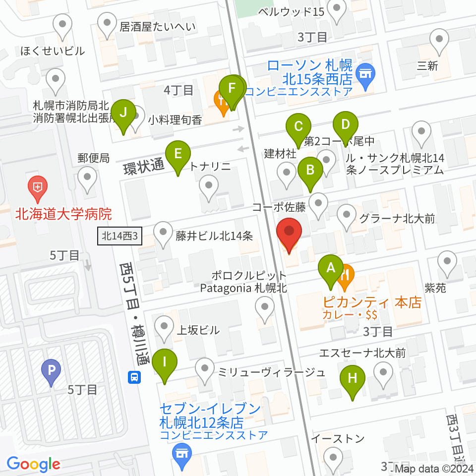 札幌LOG周辺の駐車場・コインパーキング一覧地図