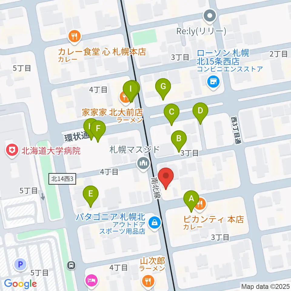 札幌LOG周辺の駐車場・コインパーキング一覧地図