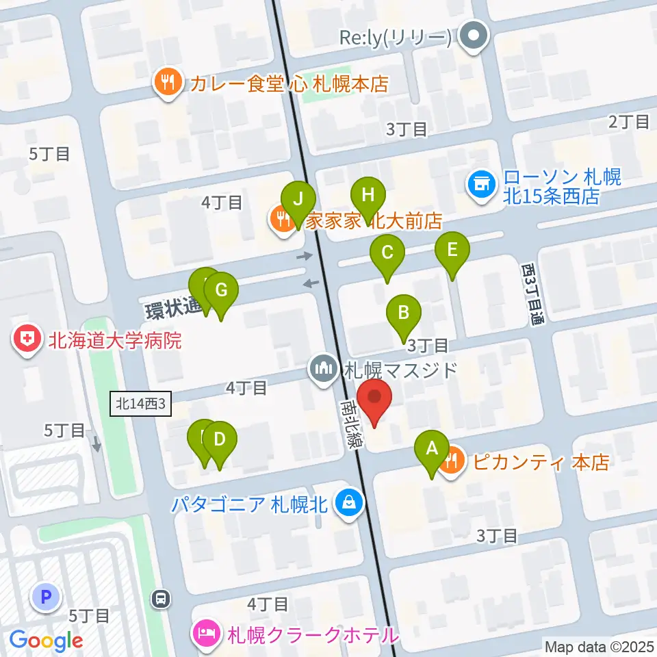 札幌LOG周辺の駐車場・コインパーキング一覧地図