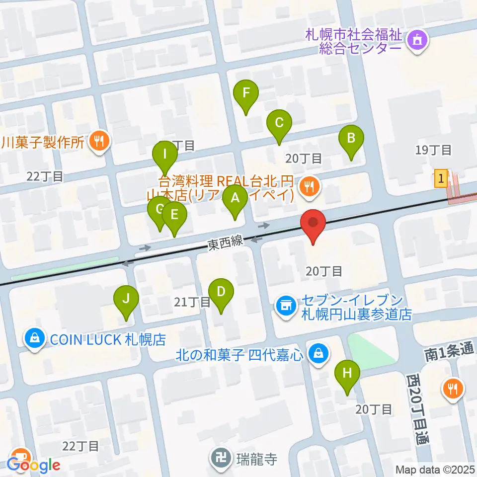 札幌くう COO周辺の駐車場・コインパーキング一覧地図