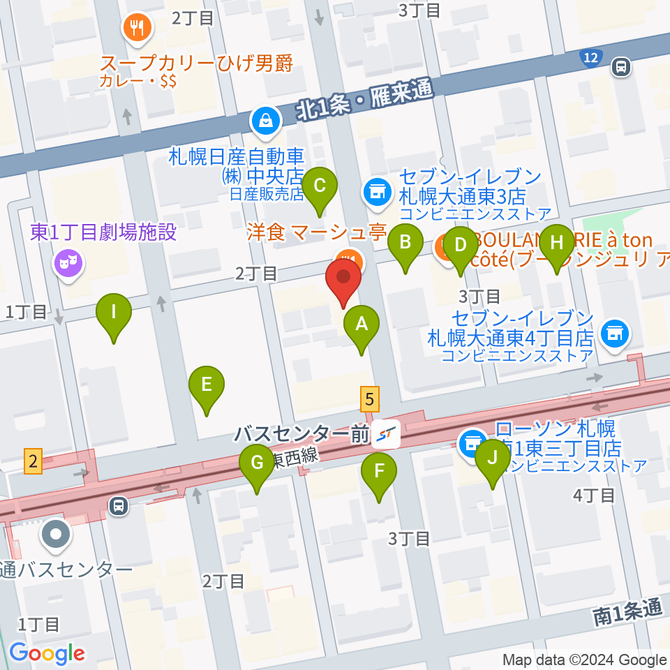 札幌SOUND CRUE周辺の駐車場・コインパーキング一覧地図