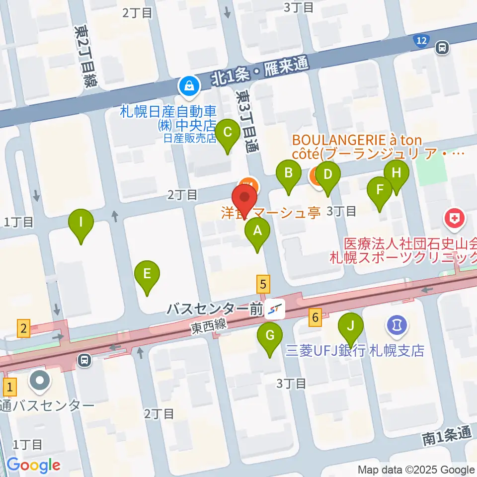 札幌SOUND CRUE周辺の駐車場・コインパーキング一覧地図