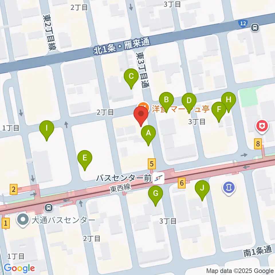札幌SOUND CRUE周辺の駐車場・コインパーキング一覧地図