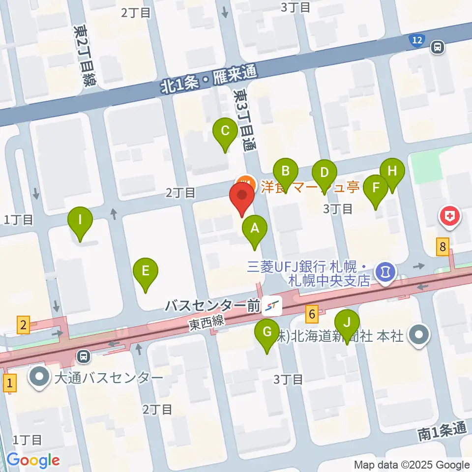 札幌SOUND CRUE周辺の駐車場・コインパーキング一覧地図