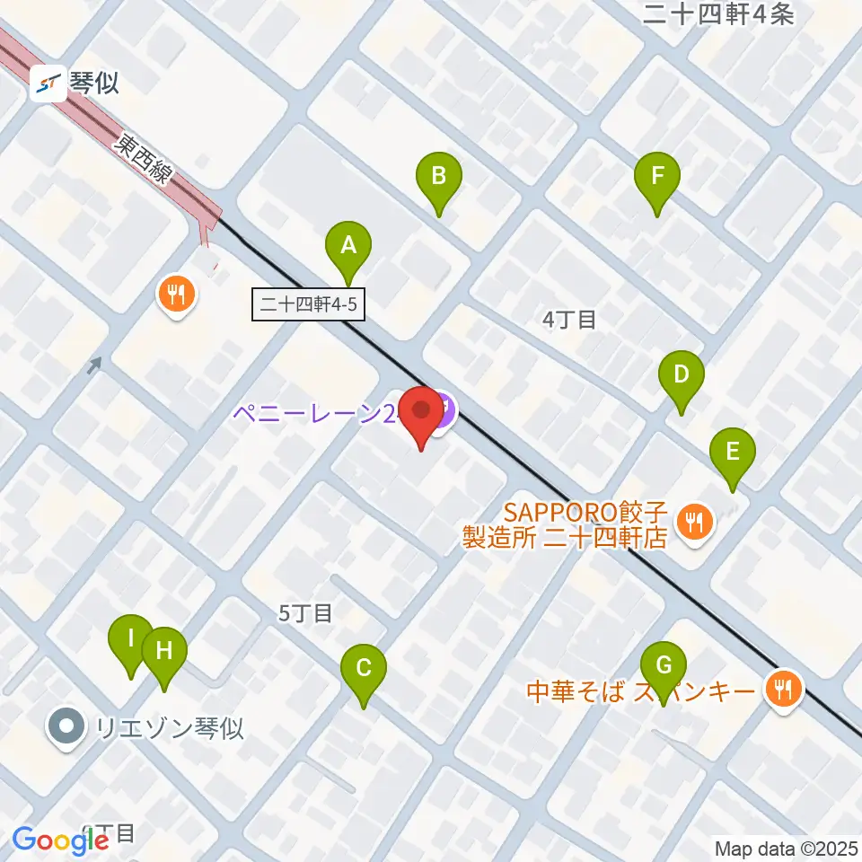 札幌ペニーレーン24周辺の駐車場・コインパーキング一覧地図