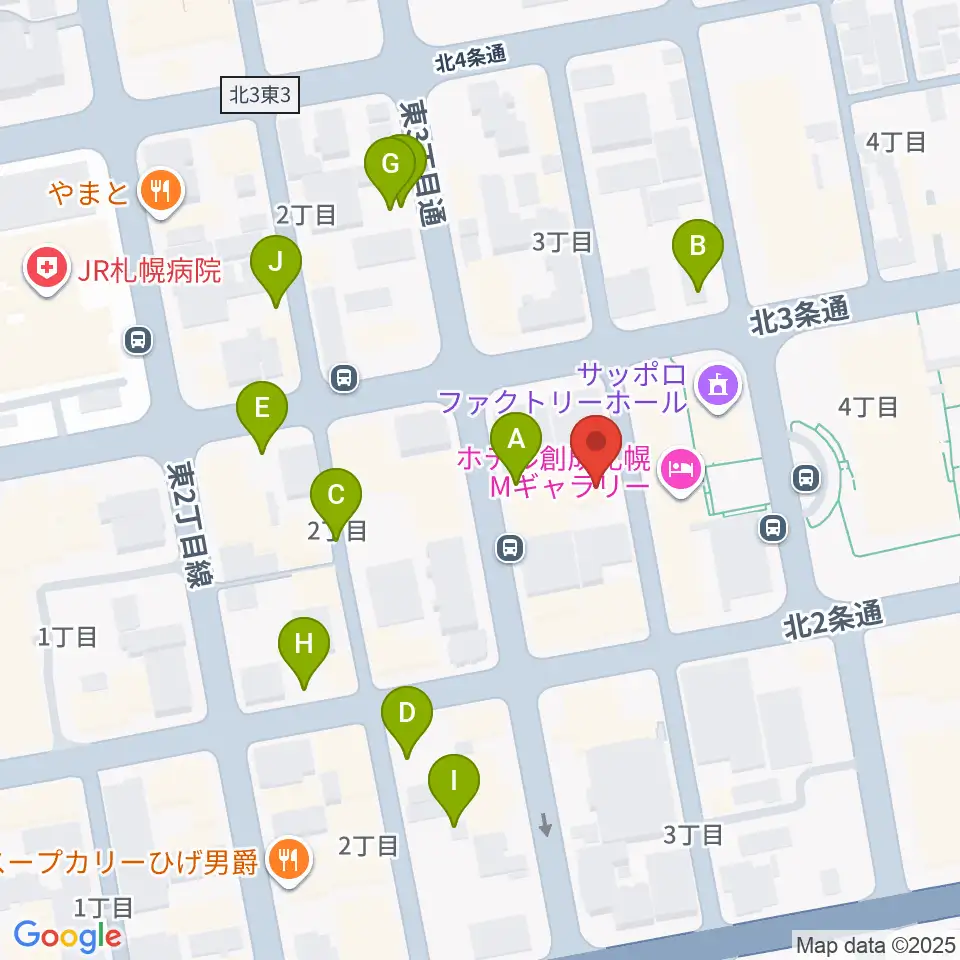 札幌cube garden周辺の駐車場・コインパーキング一覧地図