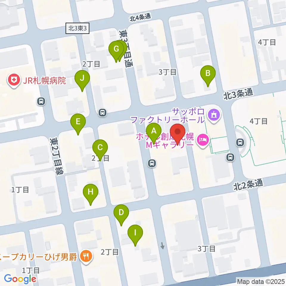 札幌cube garden周辺の駐車場・コインパーキング一覧地図