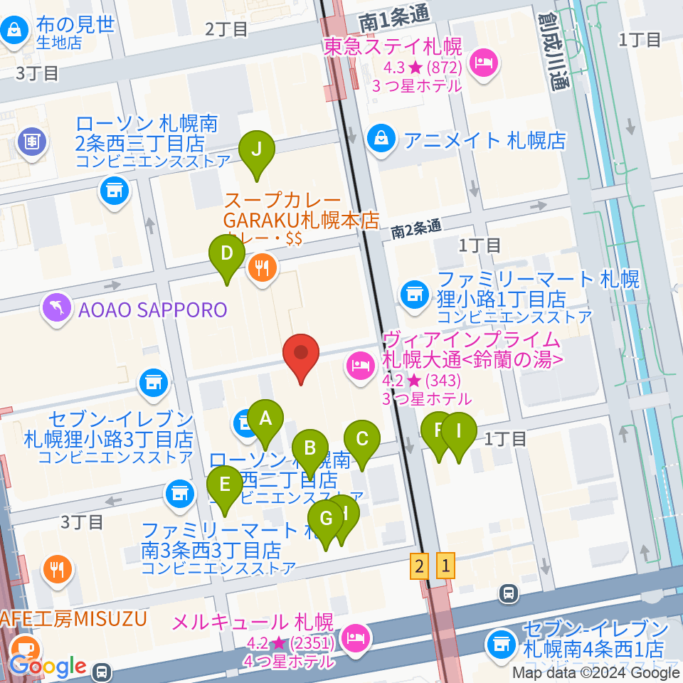 札幌mole周辺の駐車場・コインパーキング一覧地図