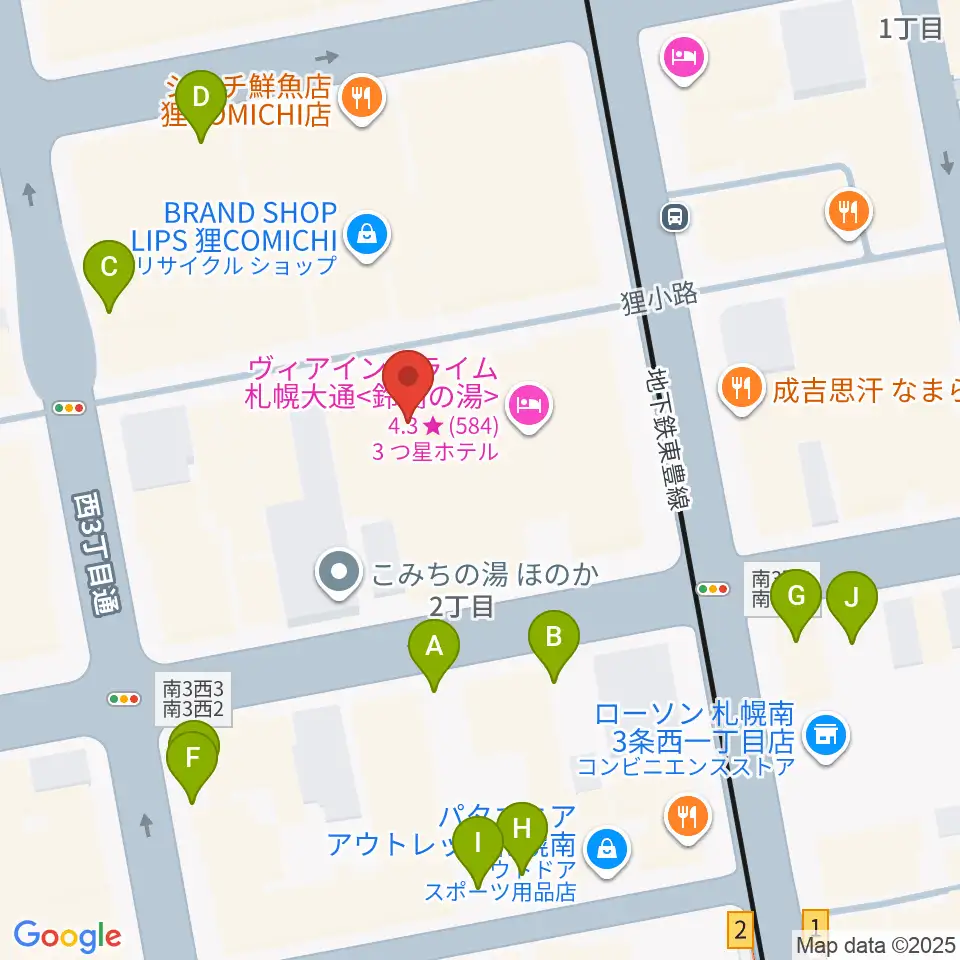 札幌mole周辺の駐車場・コインパーキング一覧地図