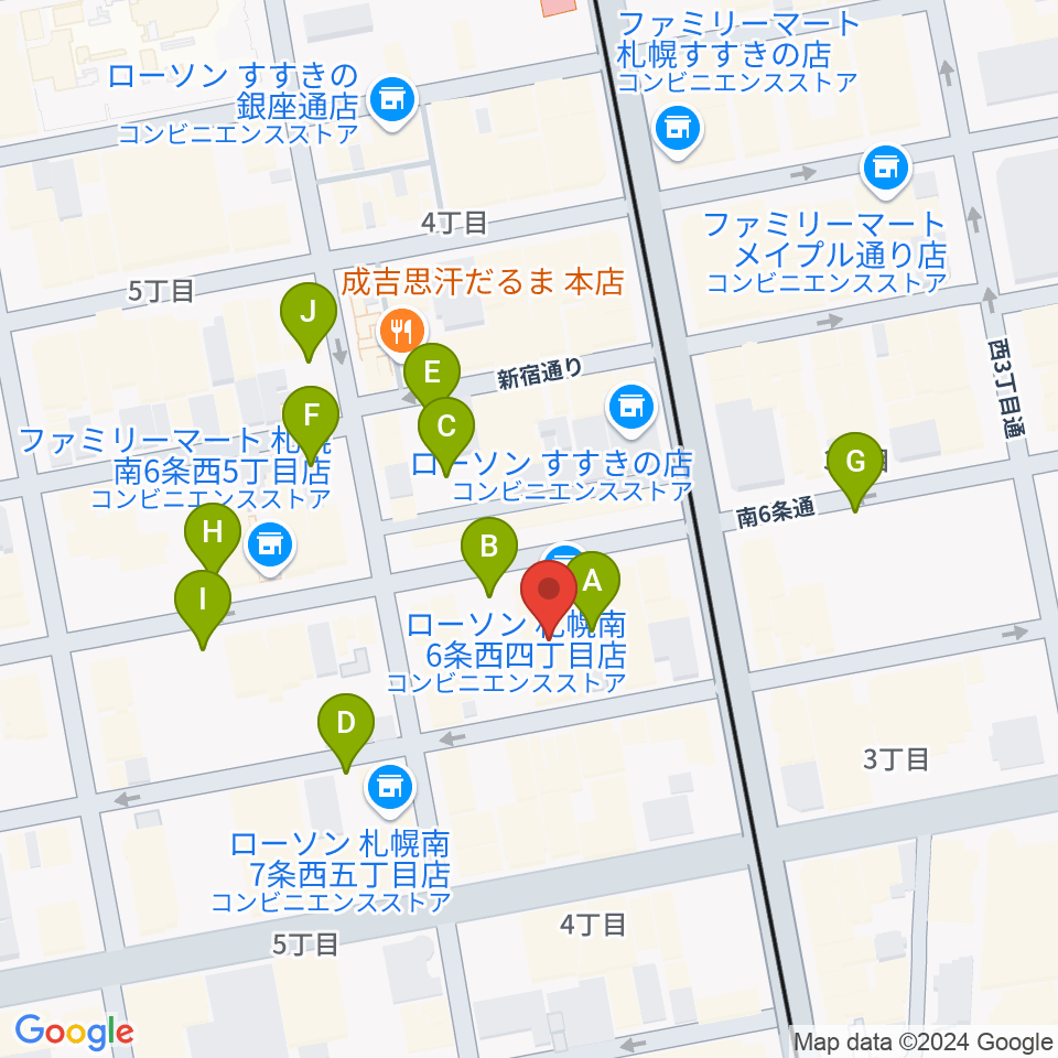 札幌ACID ROOM周辺の駐車場・コインパーキング一覧地図