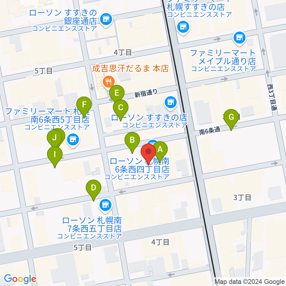 札幌ACID ROOM周辺の駐車場・コインパーキング一覧地図