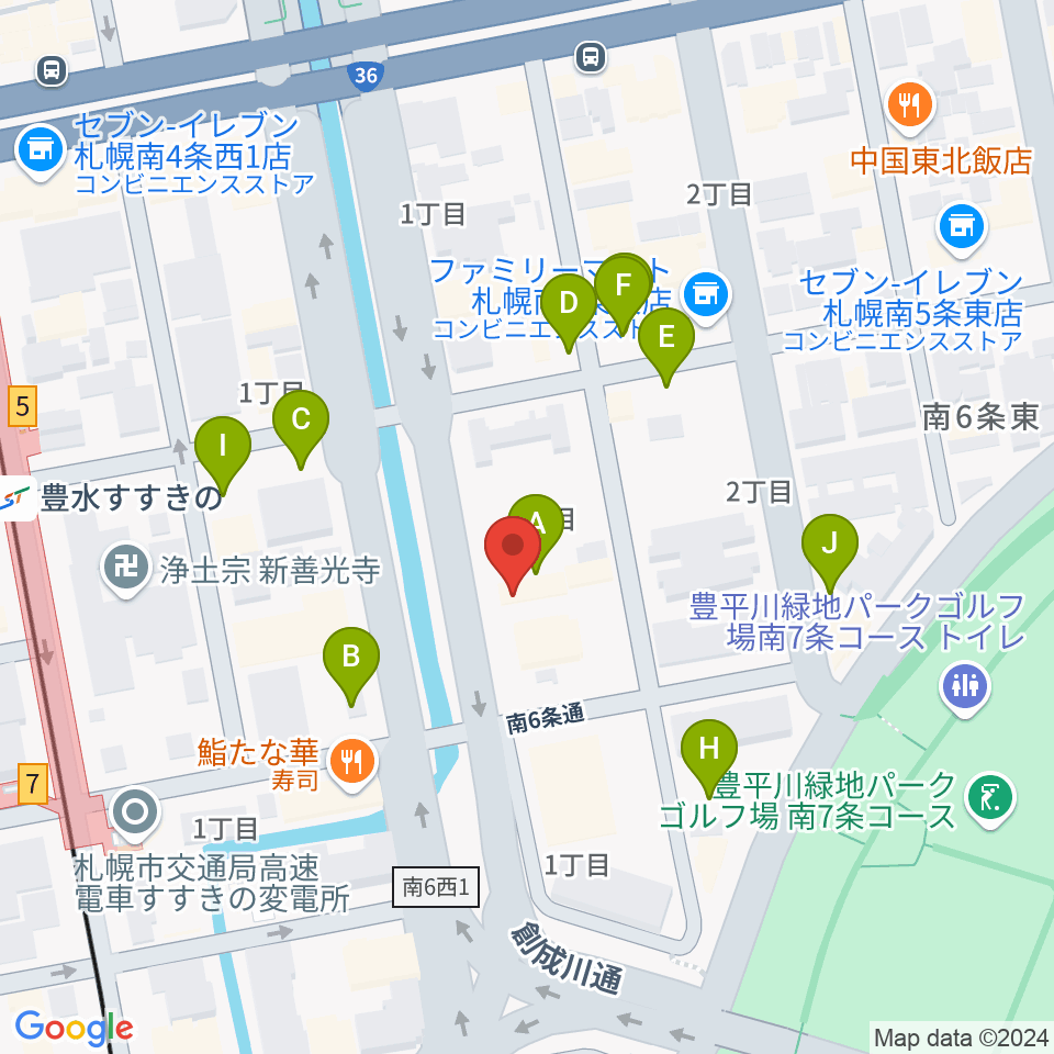 札幌PROVO周辺の駐車場・コインパーキング一覧地図