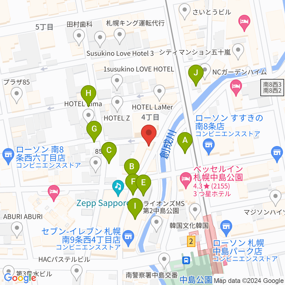 札幌SPiCE周辺の駐車場・コインパーキング一覧地図