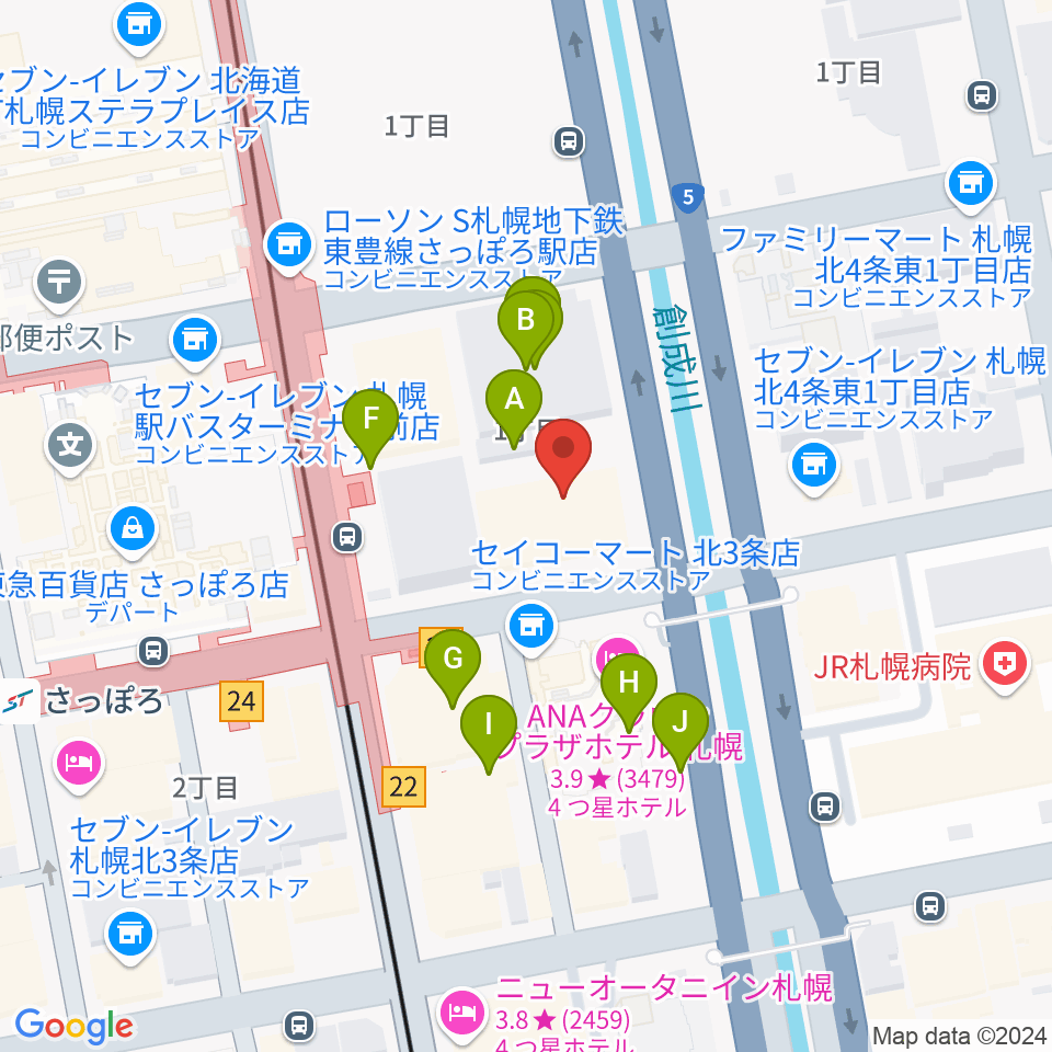 共済ホール周辺の駐車場・コインパーキング一覧地図