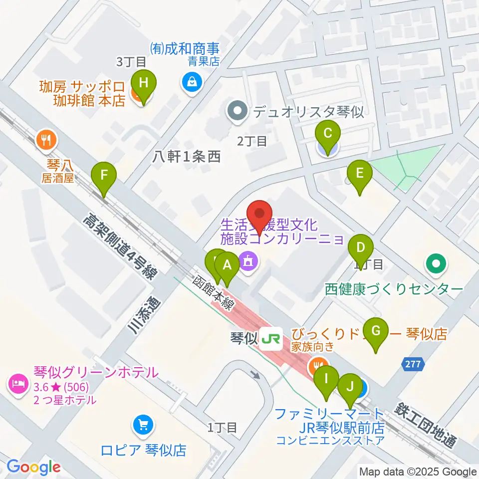 生活支援型文化施設コンカリーニョ周辺の駐車場・コインパーキング一覧地図