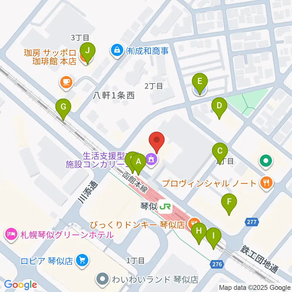 生活支援型文化施設コンカリーニョ周辺の駐車場・コインパーキング一覧地図