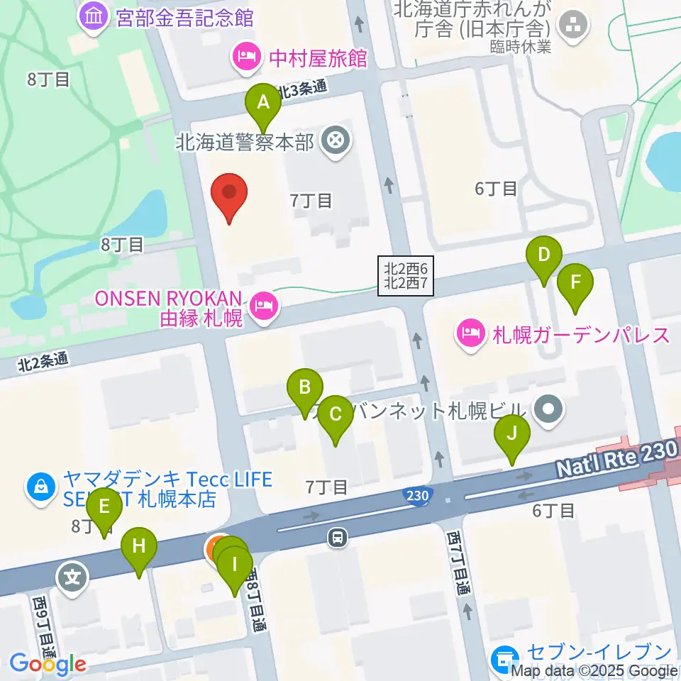 北海道立道民活動センター かでる2・7周辺の駐車場・コインパーキング一覧地図
