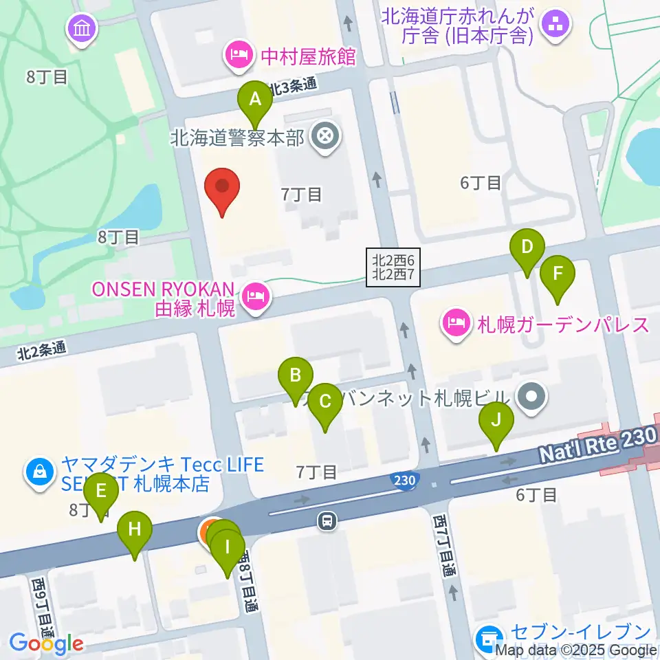 北海道立道民活動センター かでる2・7周辺の駐車場・コインパーキング一覧地図
