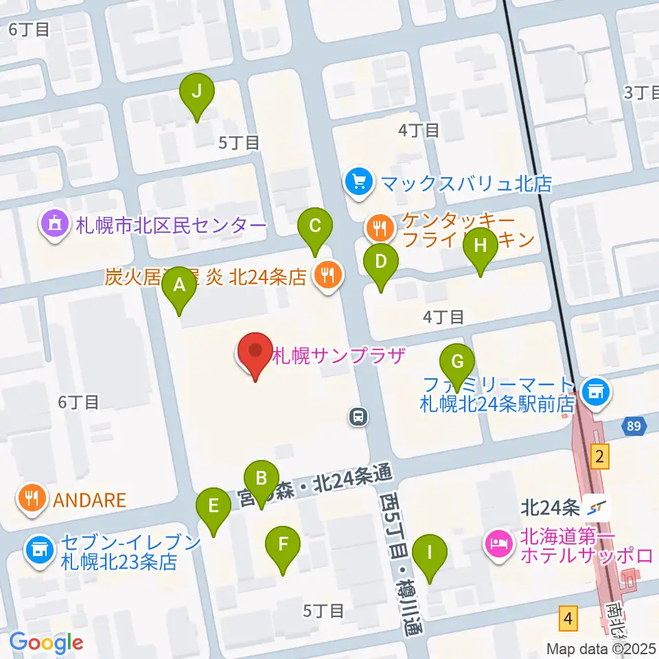 札幌サンプラザホール周辺の駐車場・コインパーキング一覧地図