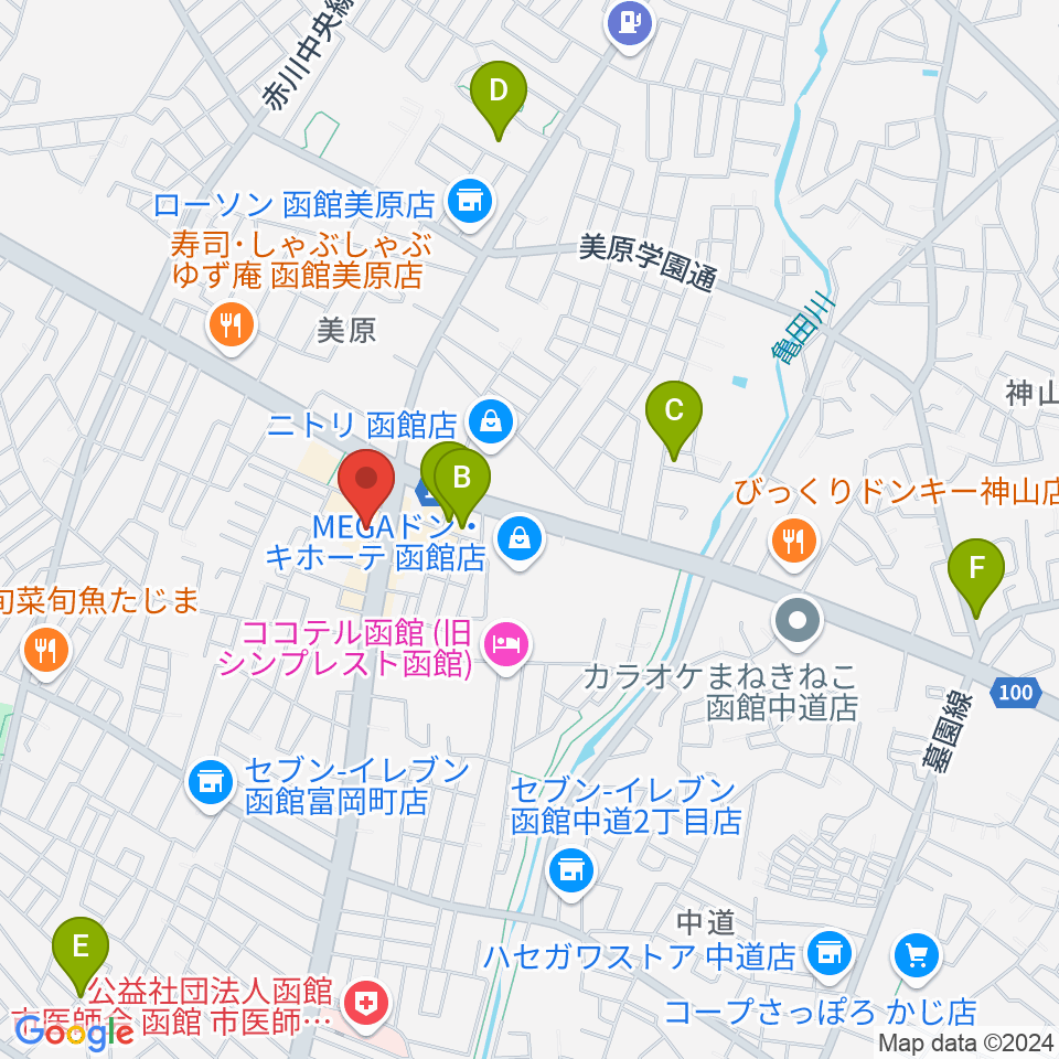 函館club COCOA周辺の駐車場・コインパーキング一覧地図