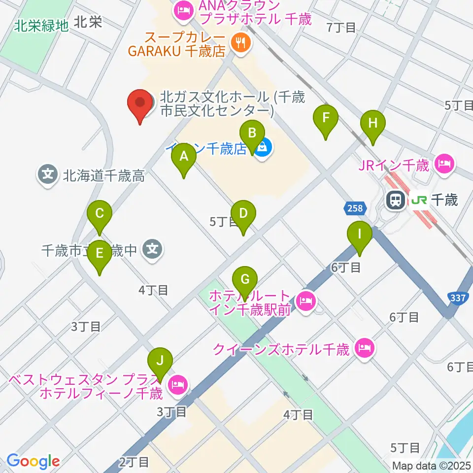 北ガス文化ホール周辺の駐車場・コインパーキング一覧地図
