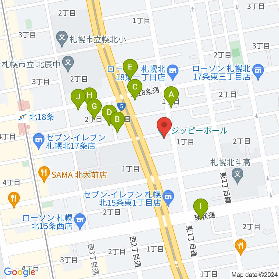 札幌161倉庫周辺の駐車場・コインパーキング一覧地図