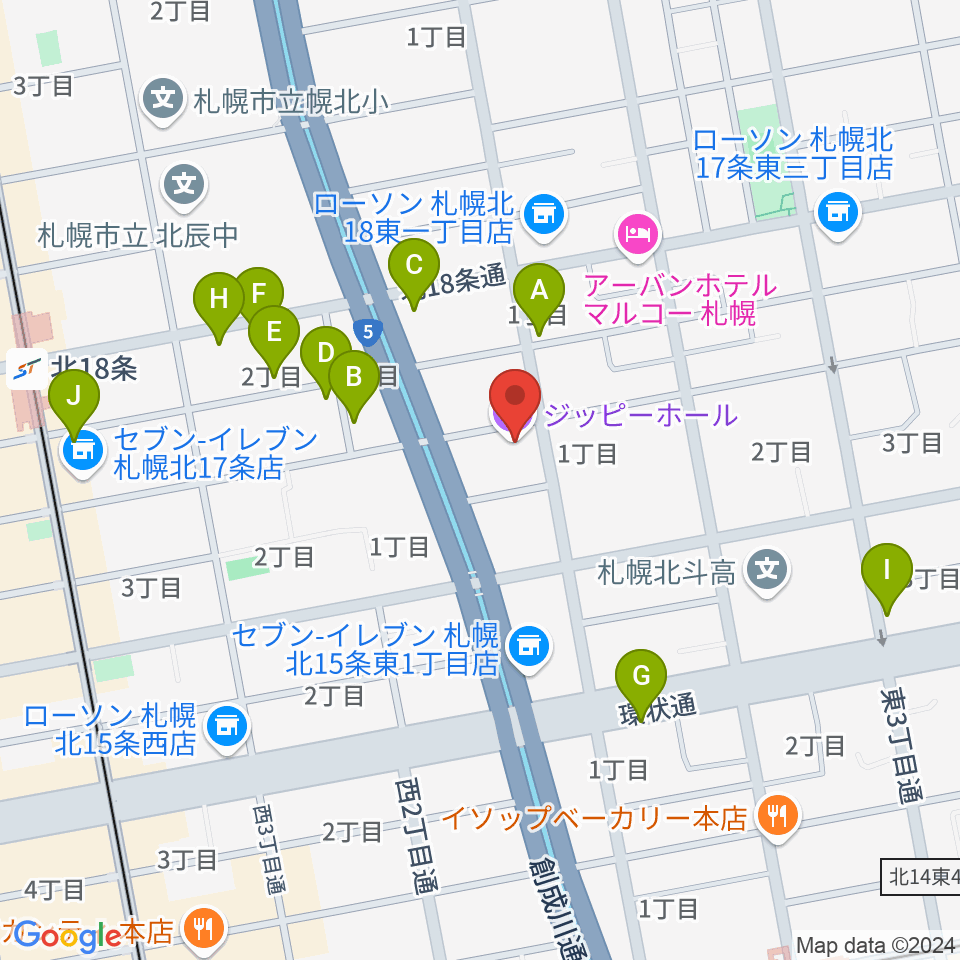 札幌161倉庫周辺の駐車場・コインパーキング一覧地図