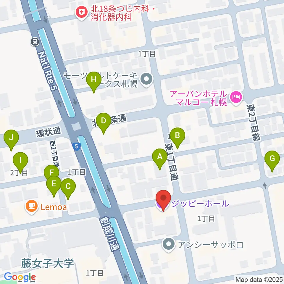 札幌161倉庫周辺の駐車場・コインパーキング一覧地図