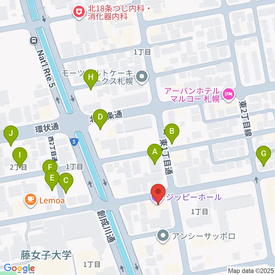 札幌161倉庫周辺の駐車場・コインパーキング一覧地図