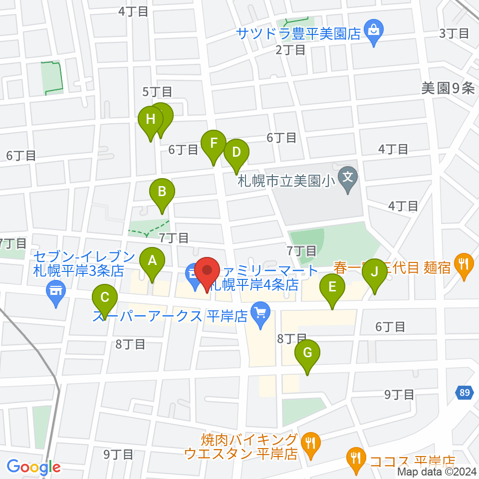 フライアーパーク周辺の駐車場・コインパーキング一覧地図