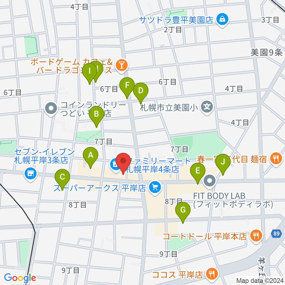 フライアーパーク周辺の駐車場・コインパーキング一覧地図