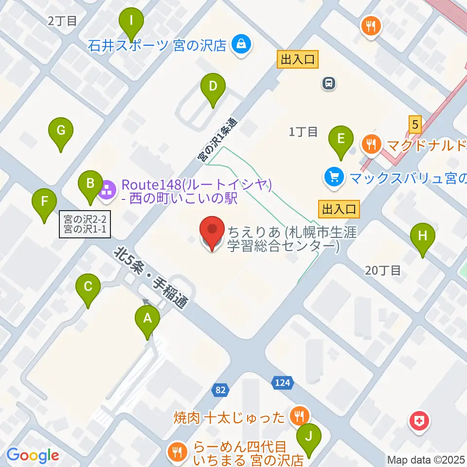札幌市生涯学習センター ちえりあ周辺の駐車場・コインパーキング一覧地図