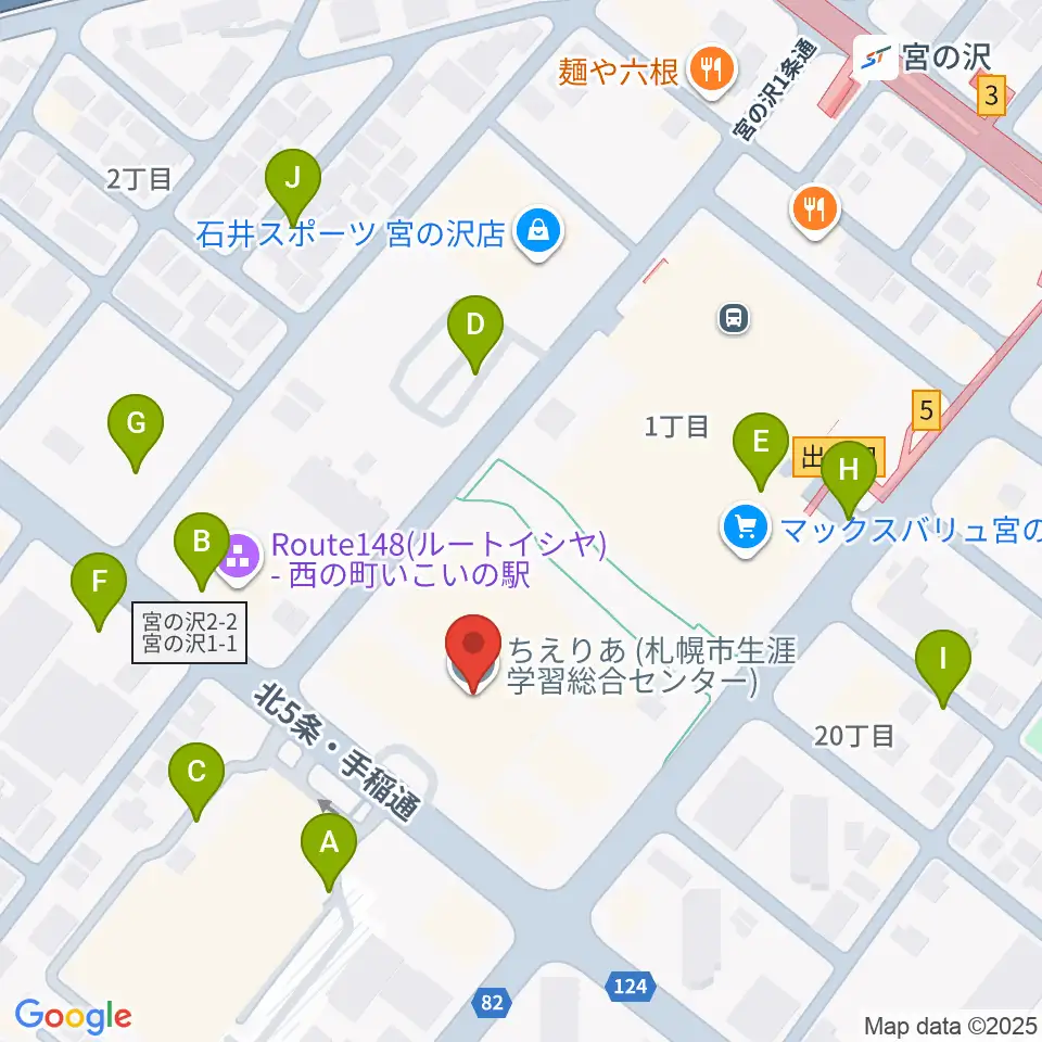 札幌市生涯学習センター ちえりあ周辺の駐車場・コインパーキング一覧地図