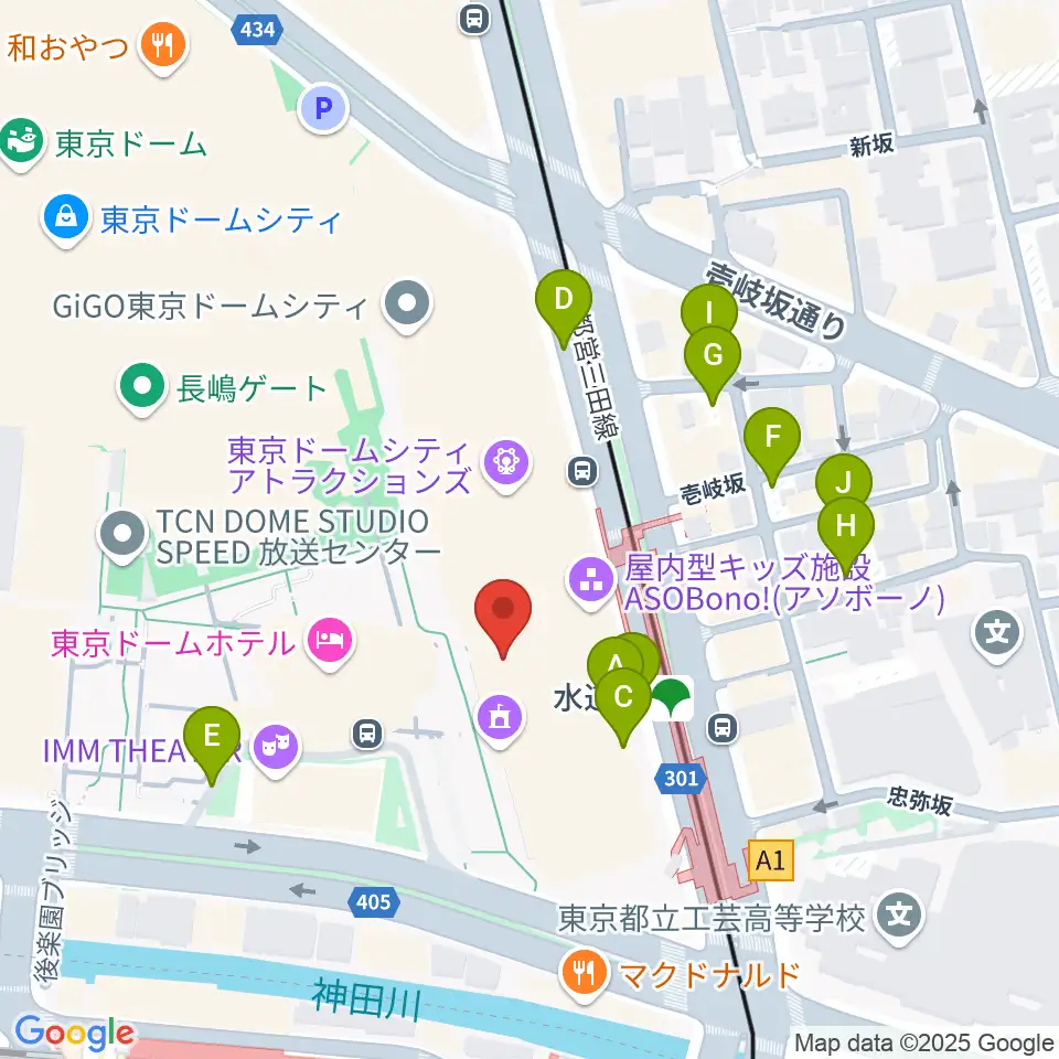カナデビアホール周辺の駐車場・コインパーキング一覧地図
