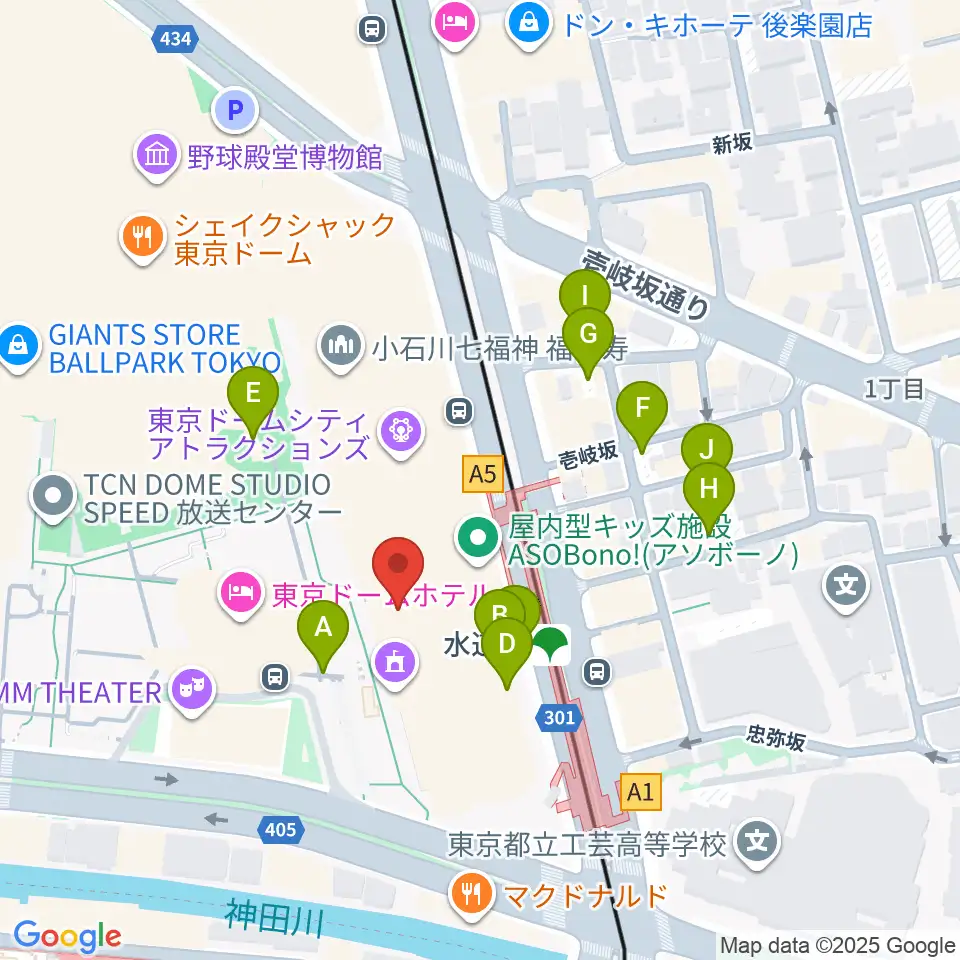 カナデビアホール周辺の駐車場・コインパーキング一覧地図