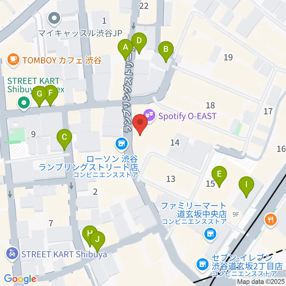 渋谷duo MUSIC EXCHANGE周辺の駐車場・コインパーキング一覧地図