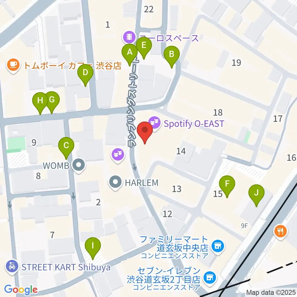 渋谷duo MUSIC EXCHANGE周辺の駐車場・コインパーキング一覧地図