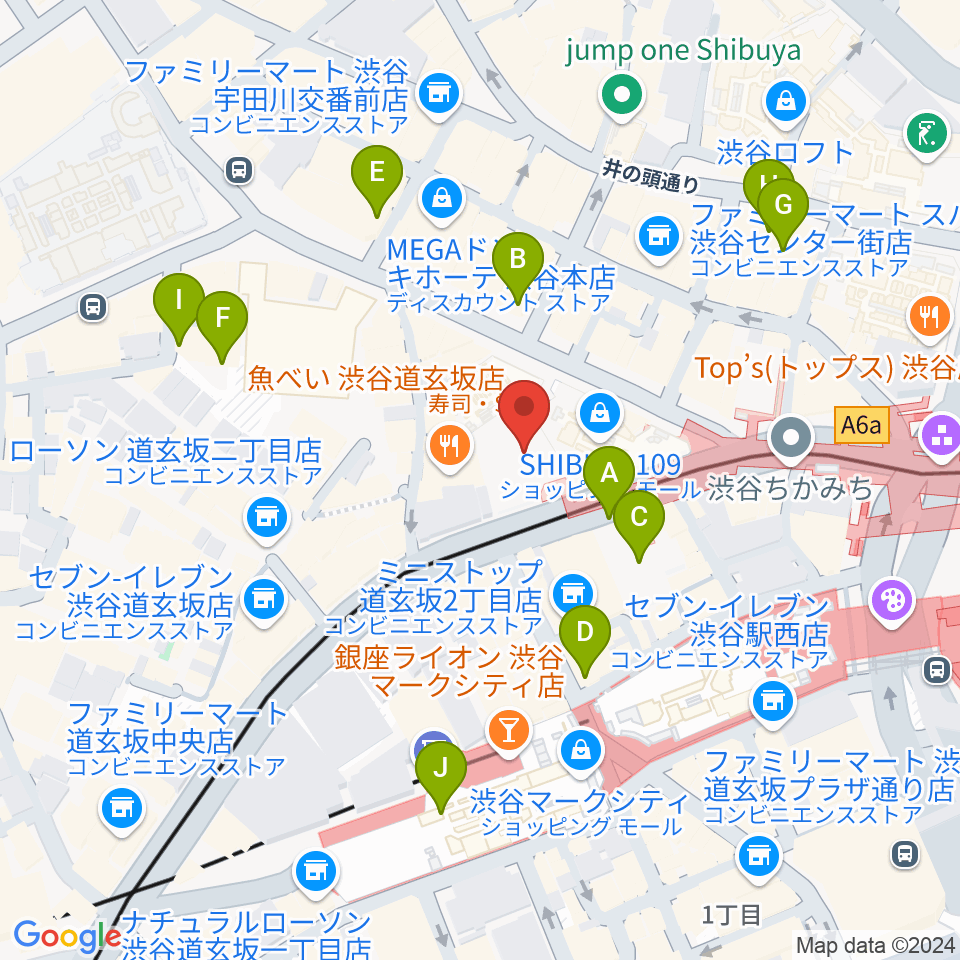 渋谷プレジャープレジャー周辺の駐車場・コインパーキング一覧地図