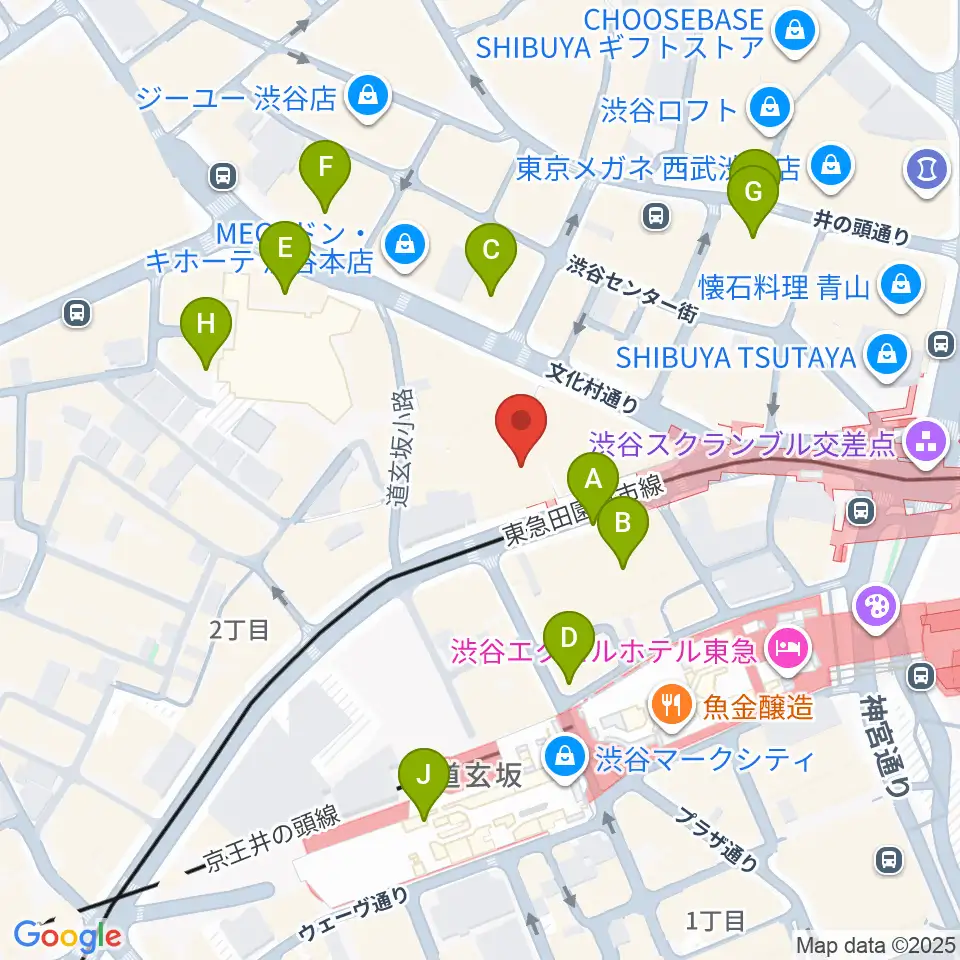 渋谷プレジャープレジャー周辺の駐車場・コインパーキング一覧地図
