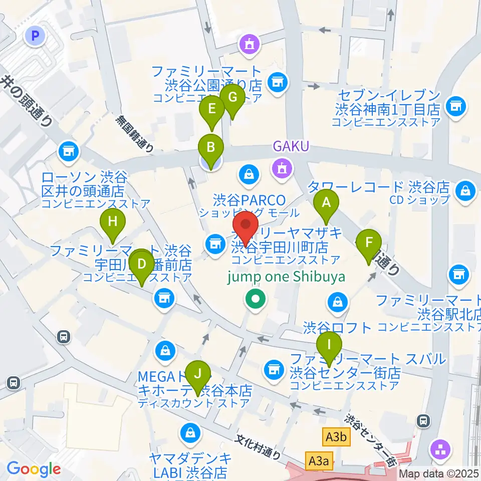 渋谷ＷＷＷ  WWW X周辺の駐車場・コインパーキング一覧地図