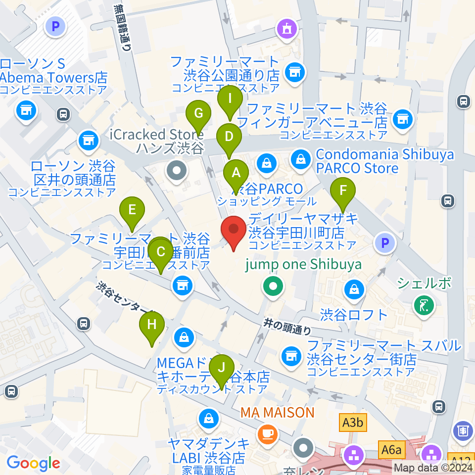 渋谷サイクロン周辺の駐車場・コインパーキング一覧地図