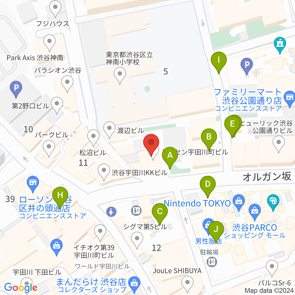 渋谷Milkyway周辺の駐車場・コインパーキング一覧地図